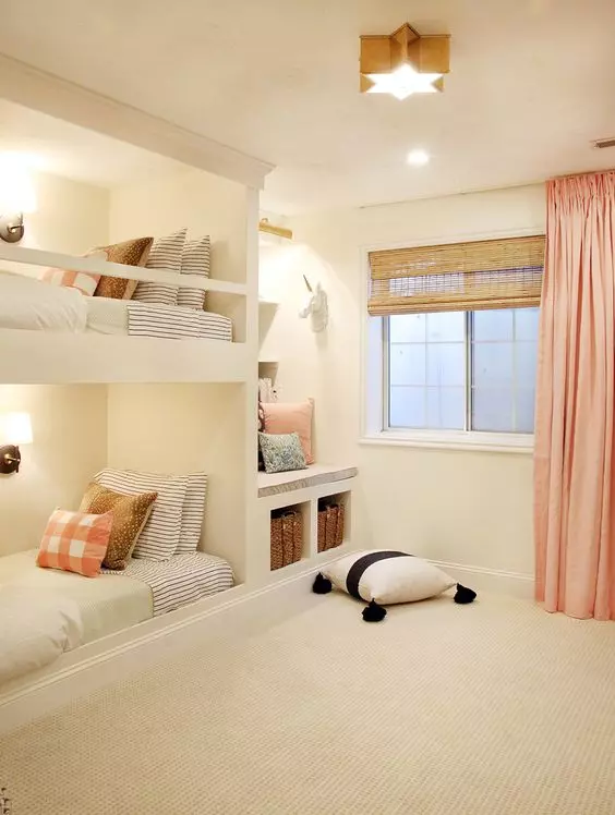 اتاق خواب مدرن سفید برای کودکان