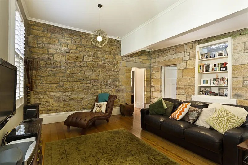 Living room stone wall model 11