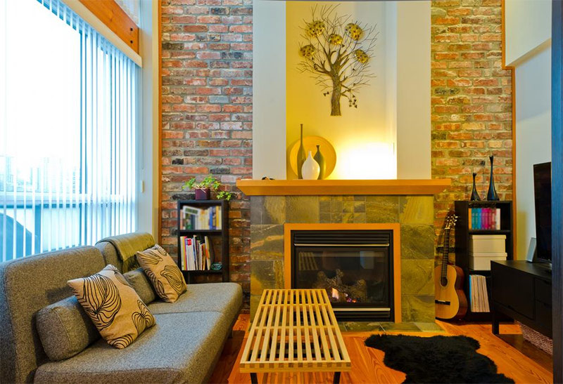 Living room stone wall model 31