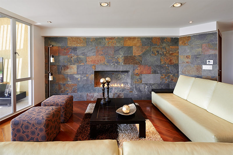 Living room stone wall model 32