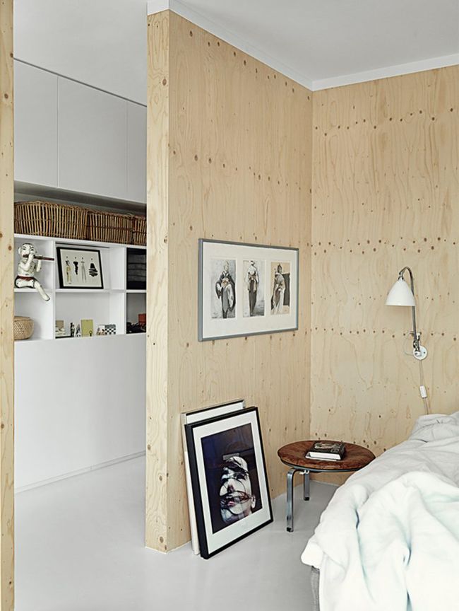 تزیین دیوار اتاق خواب با چوب