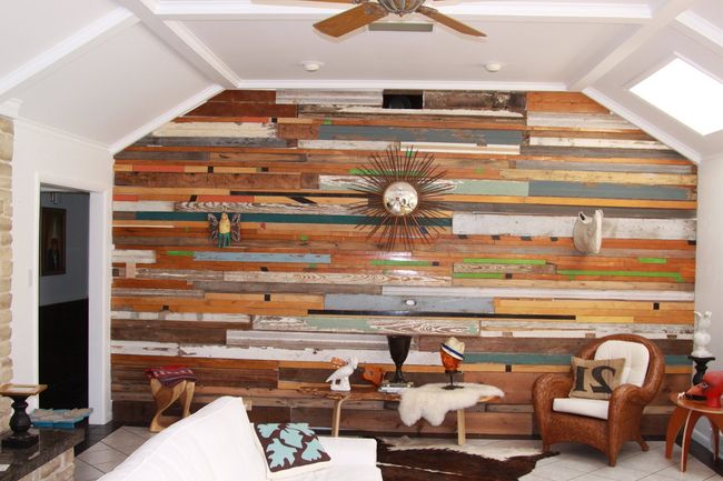 Wall decoration with wood 30